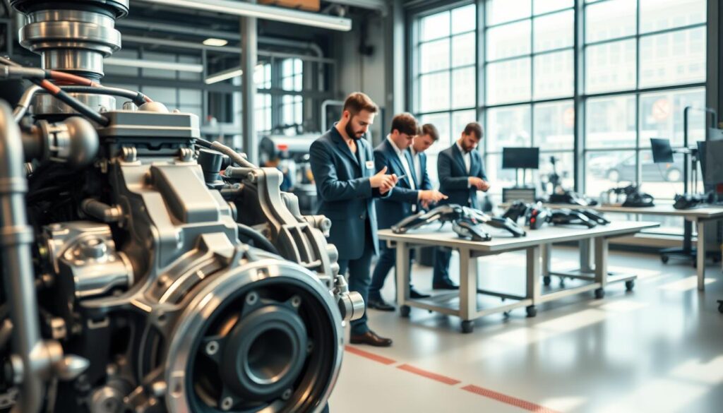 teknologisk udvikling motor materialer bremser
